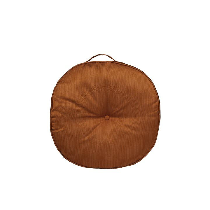 Copper Textured Round Floor Cushion