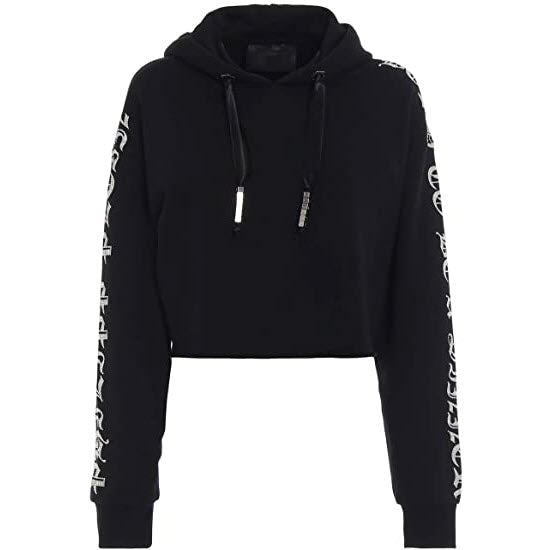 Philipp Plein Crystal Plein Crop Hoodie