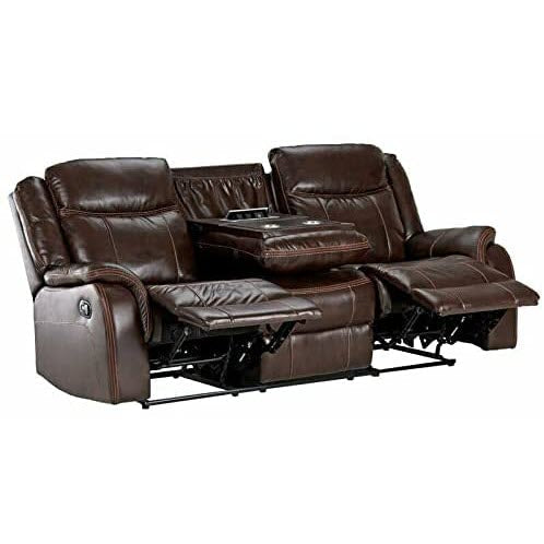 Faux Leather Dual Reclining Sofa